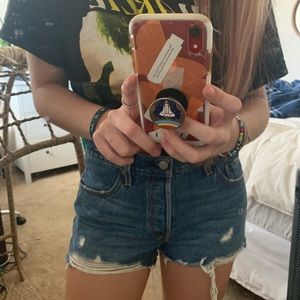 Levi’s distressed 501 jean shorts